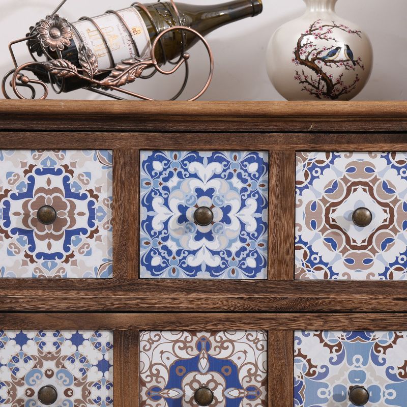 Nautical Bedroom Storage Chest Solid Wood Chest in Brown with Drawers