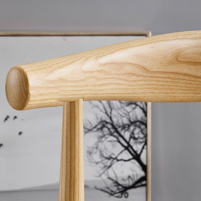 Silla sin brazos de comedor de madera moderna, silla de comedor con respaldo de escalera para cocina