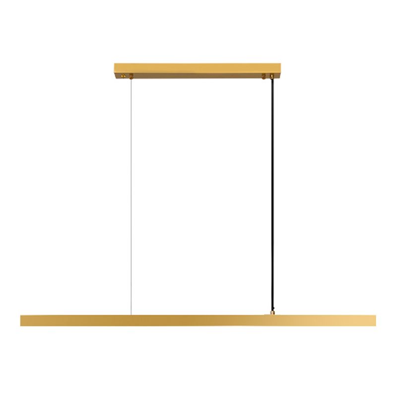 Modern Copper Island Lighting Fixtures Linear 1-Light Restaurant LED Suspension Lamp