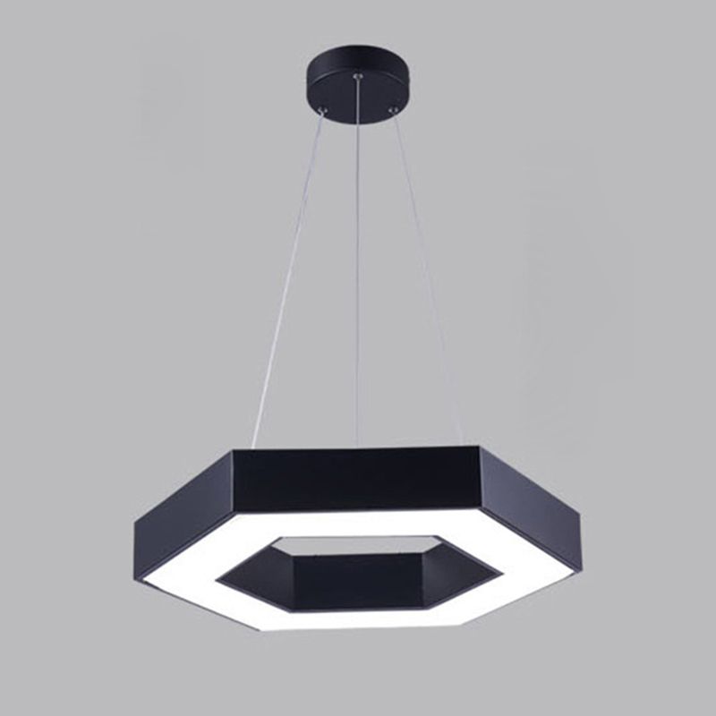 Office Flur LED Anhänger moderner Stil hängendes Licht mit sechseckiger Acrylschatten