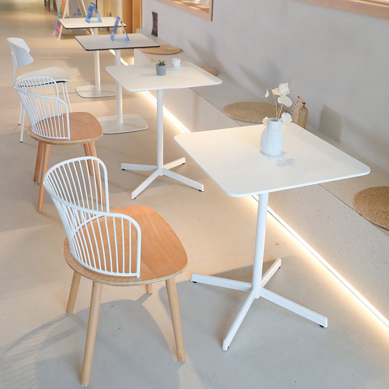 Industrial Style Dining Site Table Metal 4 Legs Dining Room Collection