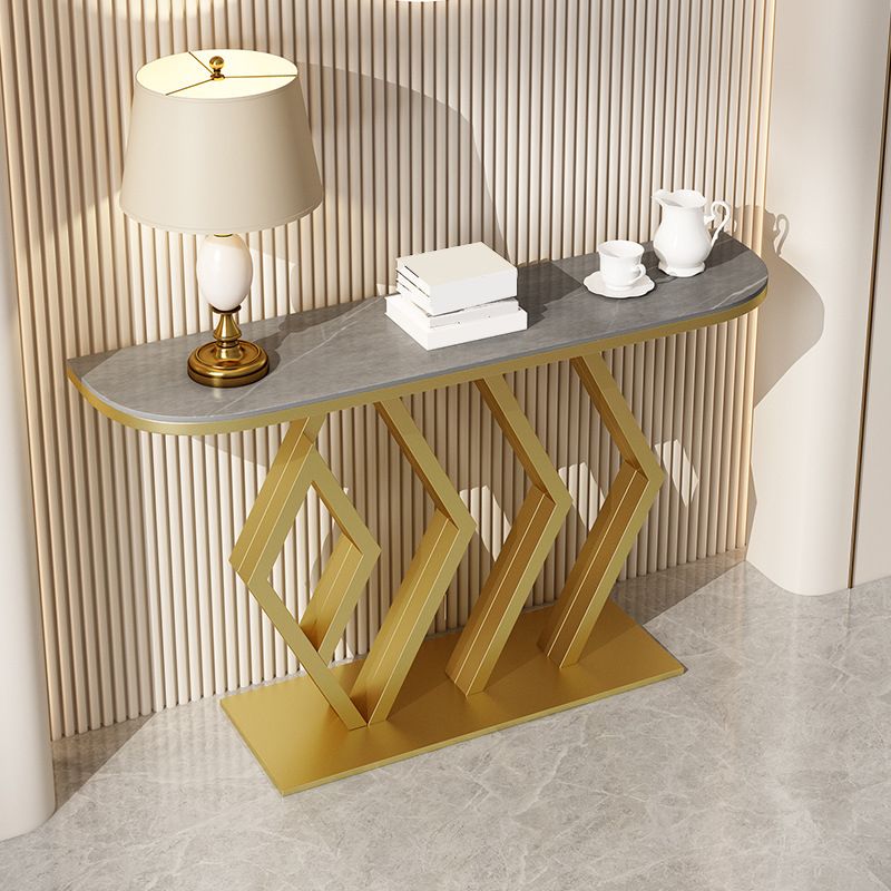 11.8" W Glam Console Table Scratch Resistant Slate End Table