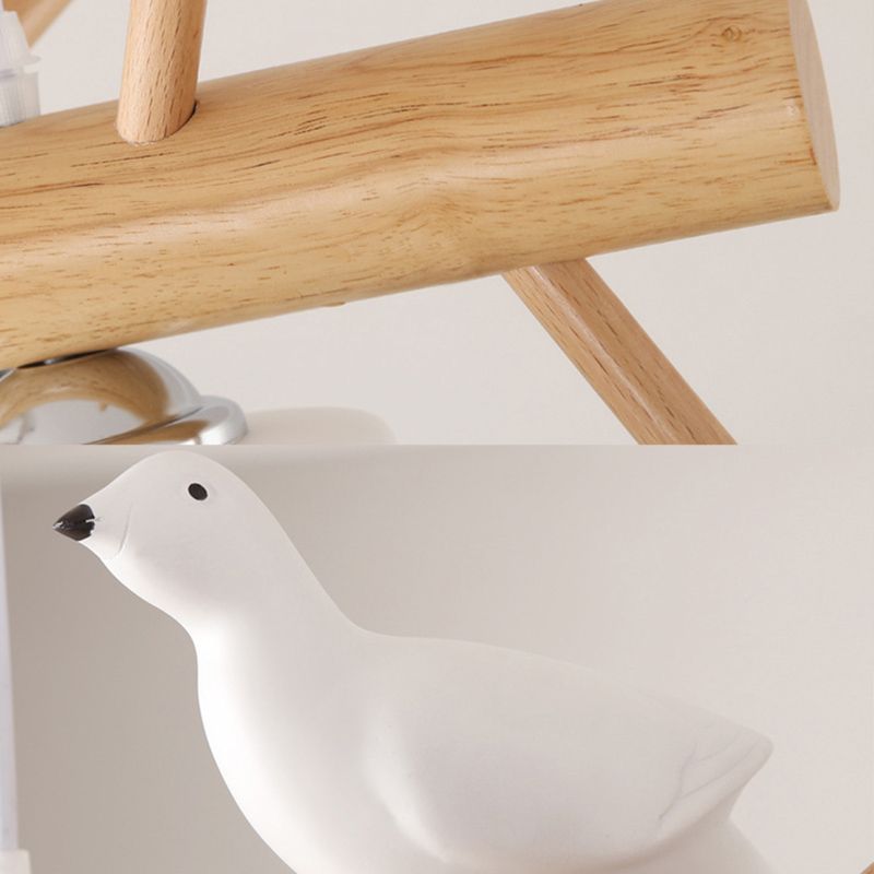 Luci cilindriche di cilindri a sospensione da cucina grande vetro bianco isola moderna lampadario con decorazione per uccelli per il ristorante