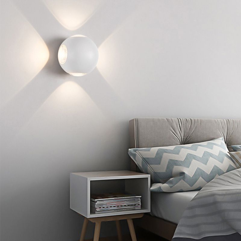 Ball Shade Metal Wall Sconce Modern Style Multi Lights Wall Mount Lighting