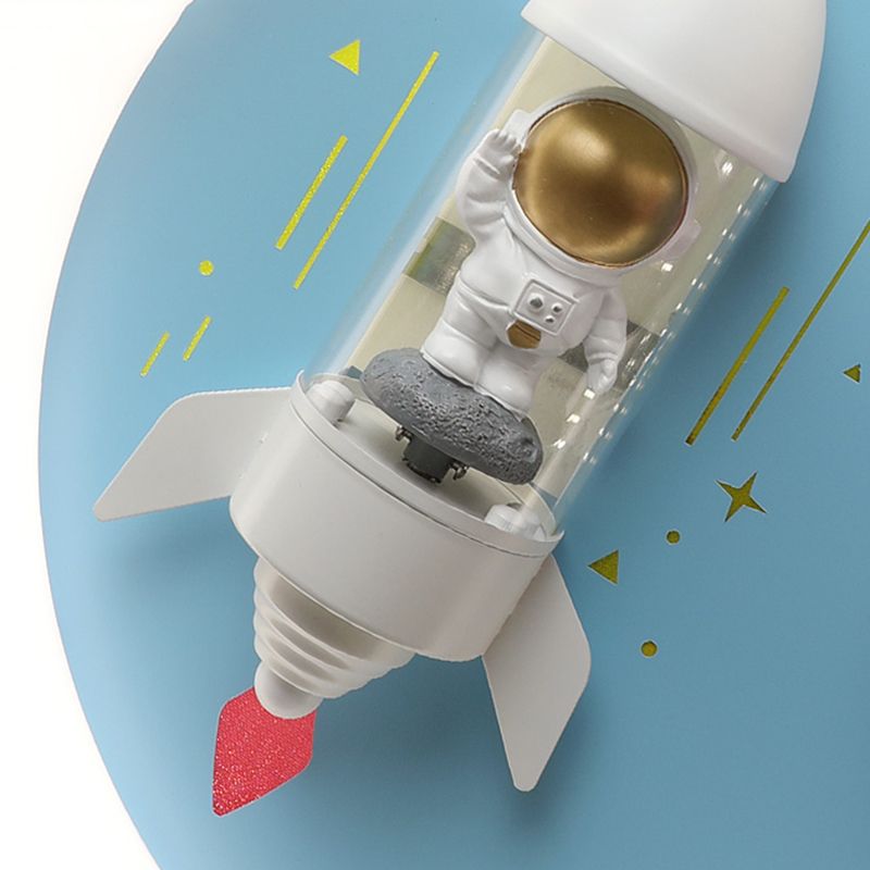 Cartoon métallique rond encastré LED lampe unique Chambre d'enfants encastré luminaire