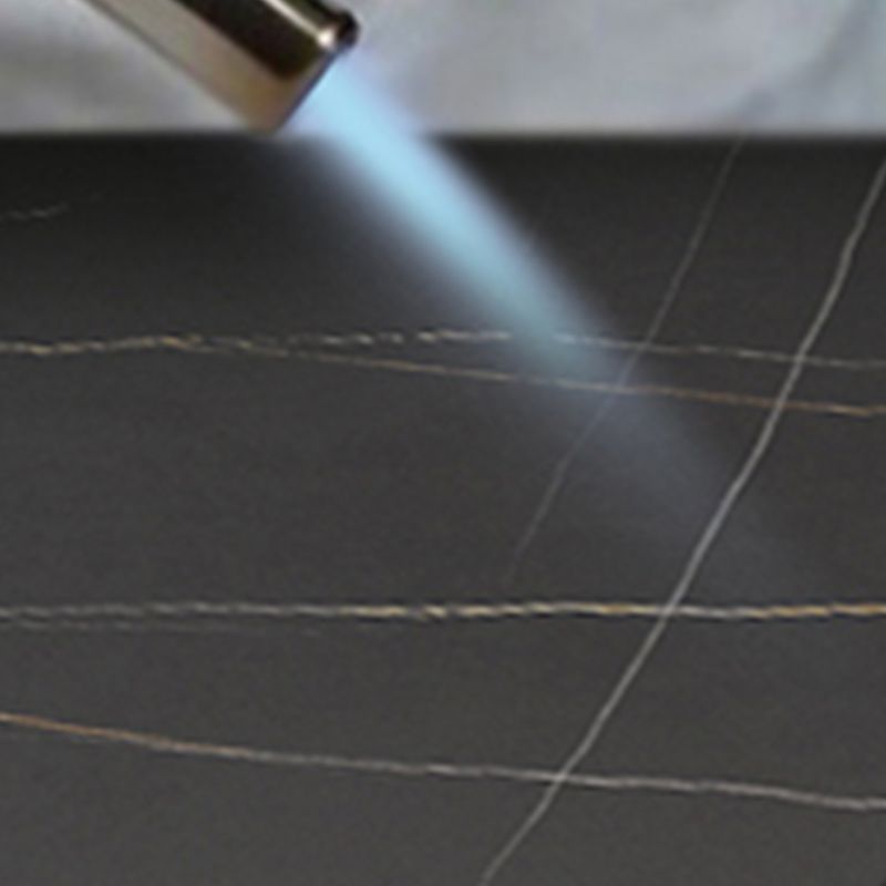 Glam 16.5" H Rectangle Slate Coffee Table Iron Trestle Cocktail Table