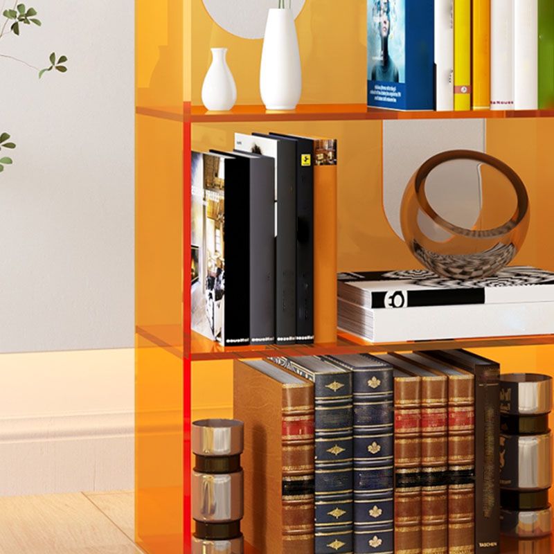 Modern Style Closed Back Vertical Bookshelf Acrylic Bookcase for Home Office