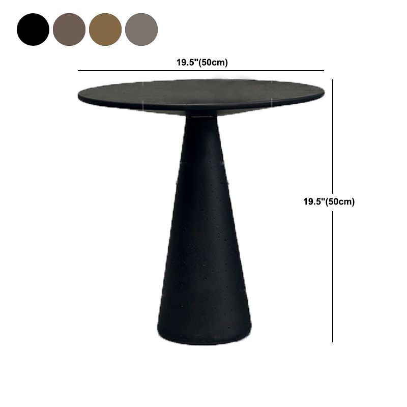 Round Pedestal Base Metal Table Medieval Modern Style Side Table
