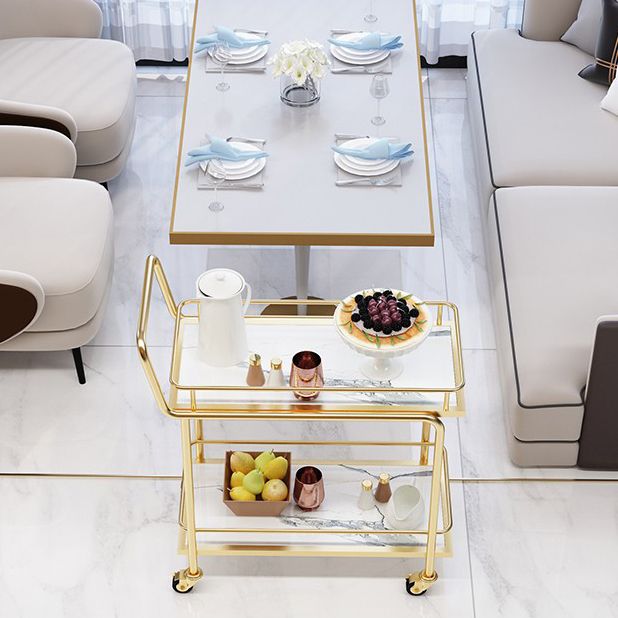 34.65" High Rolling Contemporary Prep Table Stone Prep Table for Restaurant