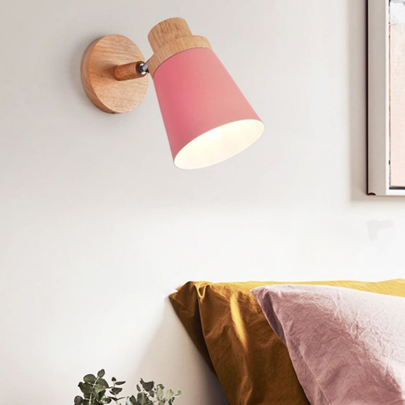 Macaron Empire Shade Wall Sconce Metal 1 Light Sconces for Bedroom