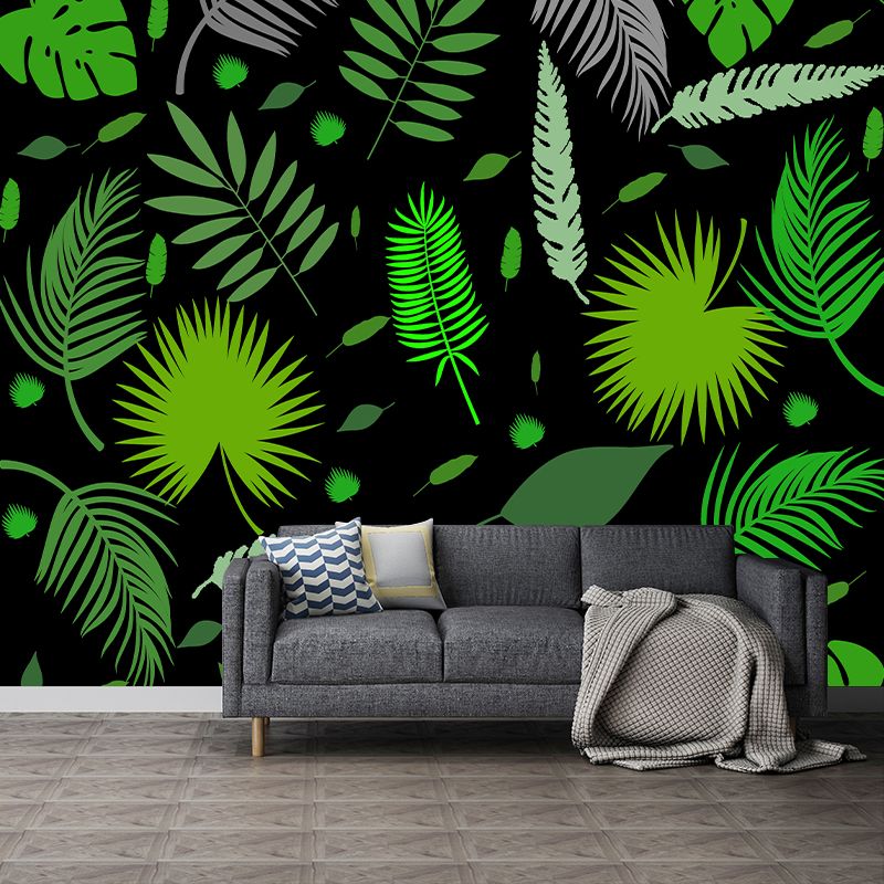 Horizontal Illustration Mural Wallpaper Tropical Plants Room Wall Mural