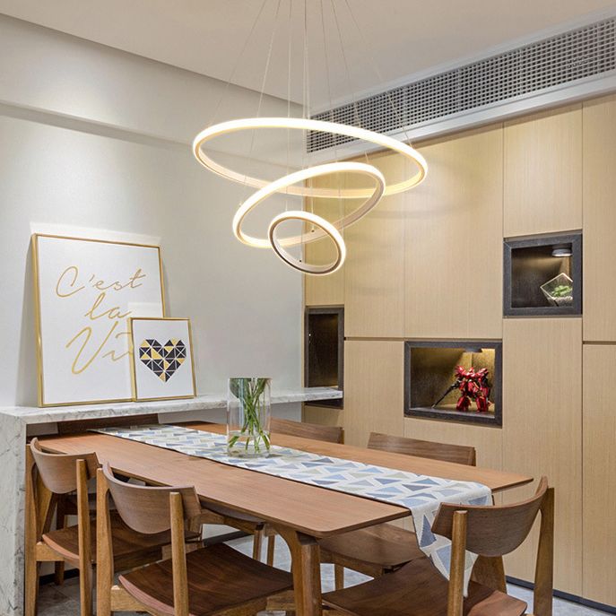 Semplicità ultra-moderna a led orbicolare lampada lampada a sospensione metallica luce a sospensione per ristorante