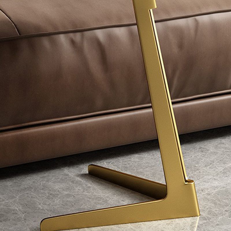 18-inch Pedestal End Table Modern Marble Top Side Table for Living Room