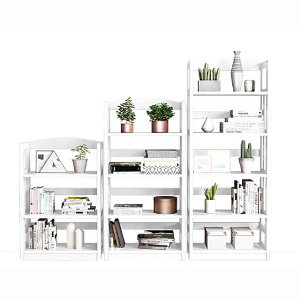 Wooden Etagere Modern Shelf Bookcase Vertical Bookcase for Living Room