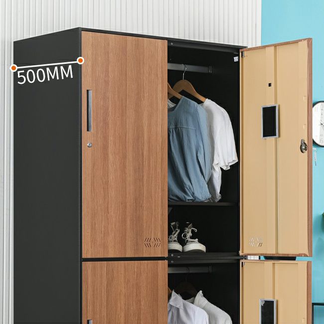 Metal Matte Finish Wardrobe Industrial Storage Cabinet with Hinged Doors