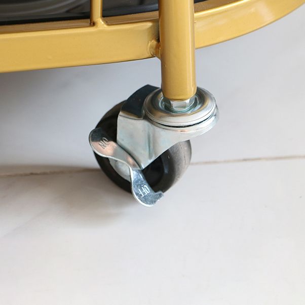 32.28"H Rolling Modern Prep Table Metal Prep Table for Dining Room