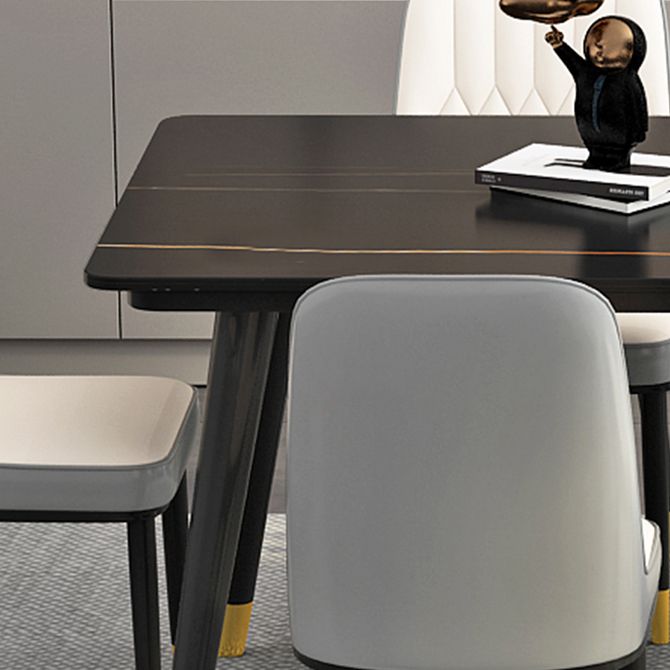 Mesa base de comedor de piedra de sinterización industrial rectangular 4 Table base de patas para el hogar