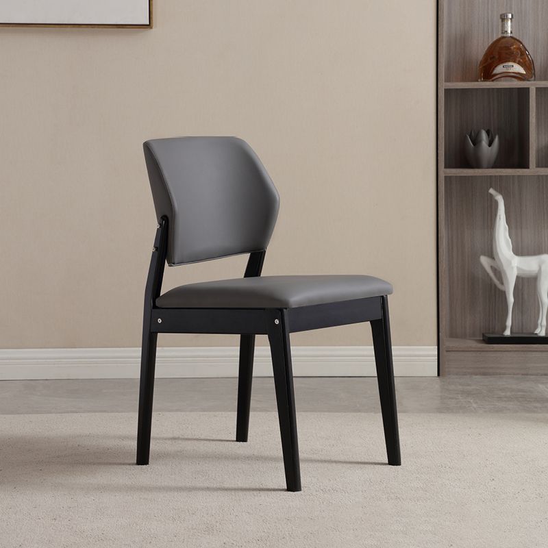 Upholstered Kitchen Side Chair Modern Style Open Back Armless Chair