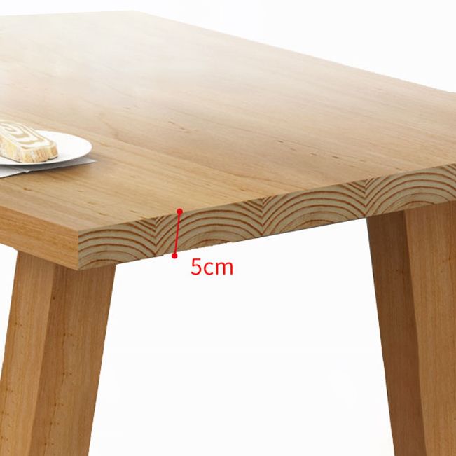 Tavolo da pranzo in legno in stile semplice in stile tavolo a forma di rettangolo con base a slitta