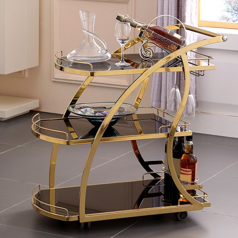32.68" High Contemporary Style Prep Table Rolling Metal Prep Table for Kitchen