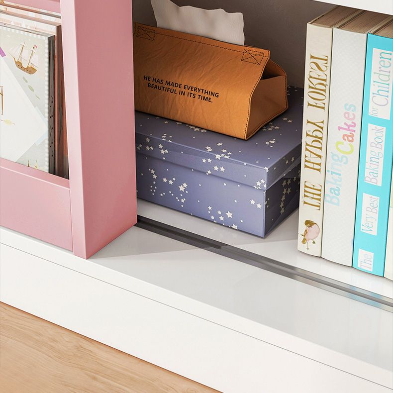 Closed Wooden Bookshelf Modern Home Living Room Square Bookcase