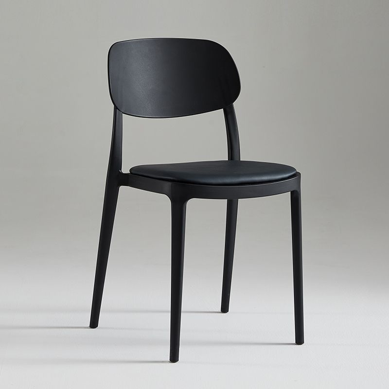 Modern Indoor Stacking Side Chair Plastic Frame Chair with Upholstered