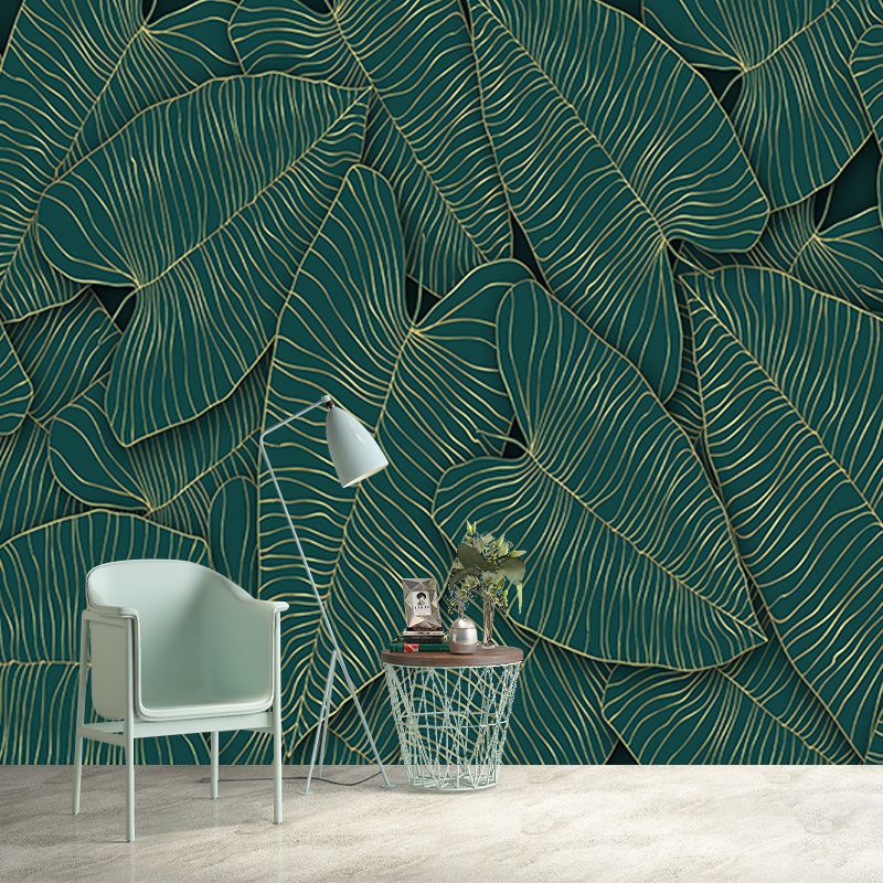 Tropical Leaves Indoor Decoration Mural for Living Room Bedroom, Made to Measure