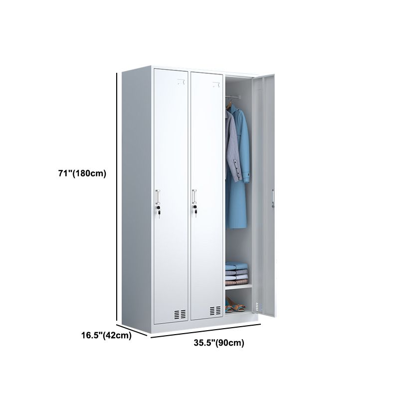 Contemporary Wardrobe Metal White Colour Wardrobe Closet for Bedroom