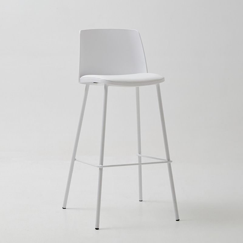 Modern Style PU Leather Bar-stool Square Seat Counter Bar Stool with Metal Legs