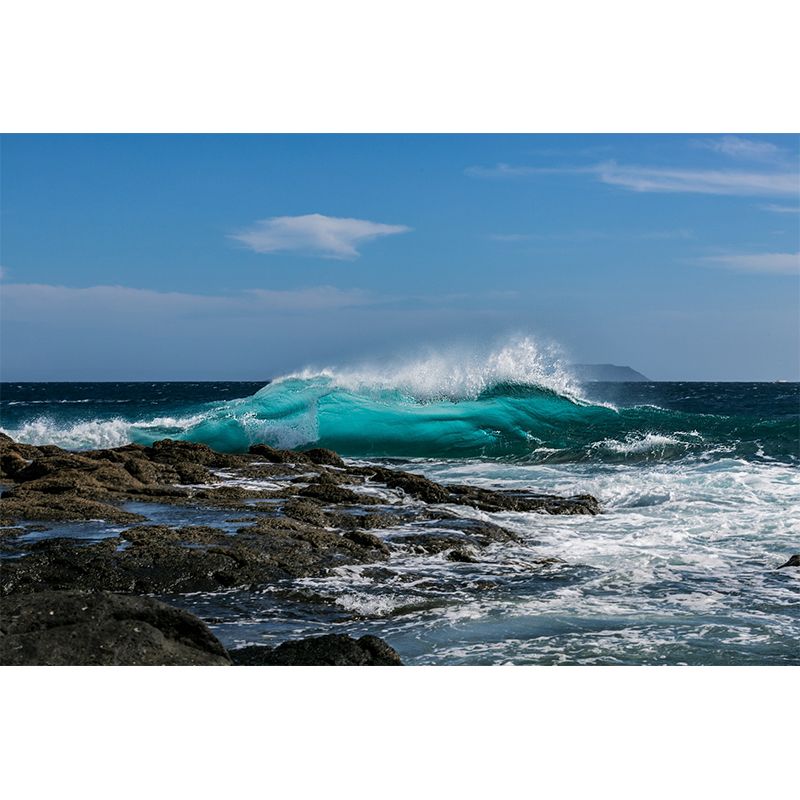 Photography Pattern Mildew Wall Mural Sea Horizontalt for Living Room