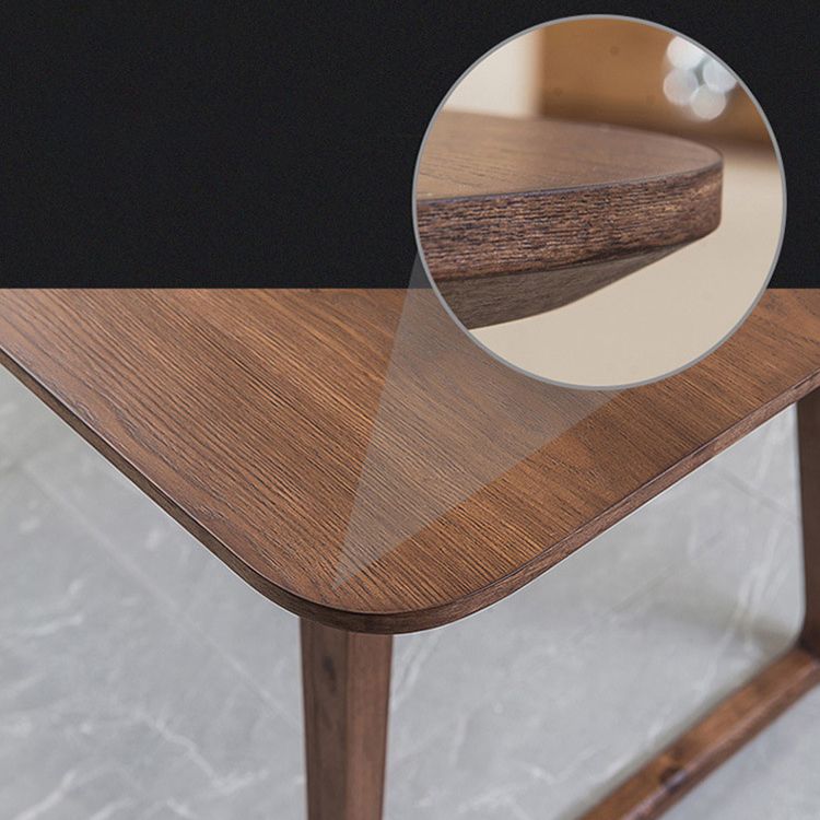 Pine Wood Dining Table Industrial Rectangle Table with Sled Base