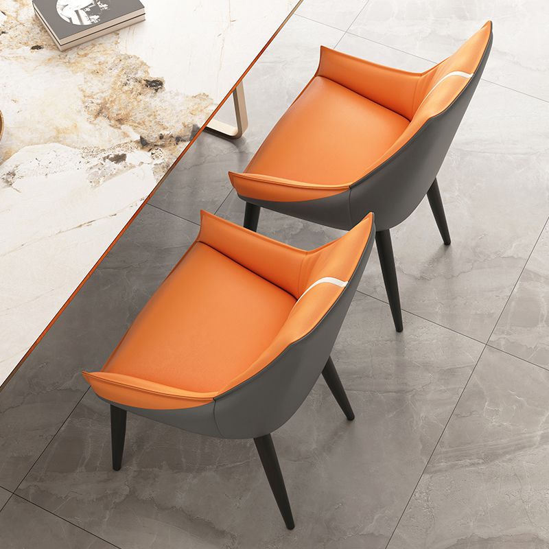 Glam Style Parsons Back Upholstered 4 Legs Home Use Dining Side Chair