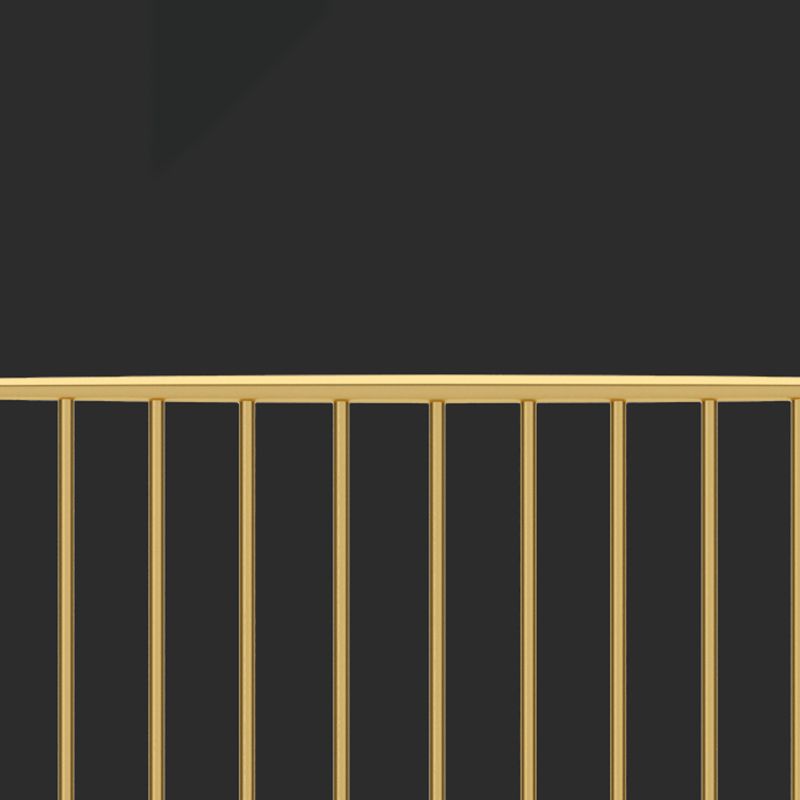 Modern Style Metal Slat Standard Bed with Rectangular Headboard