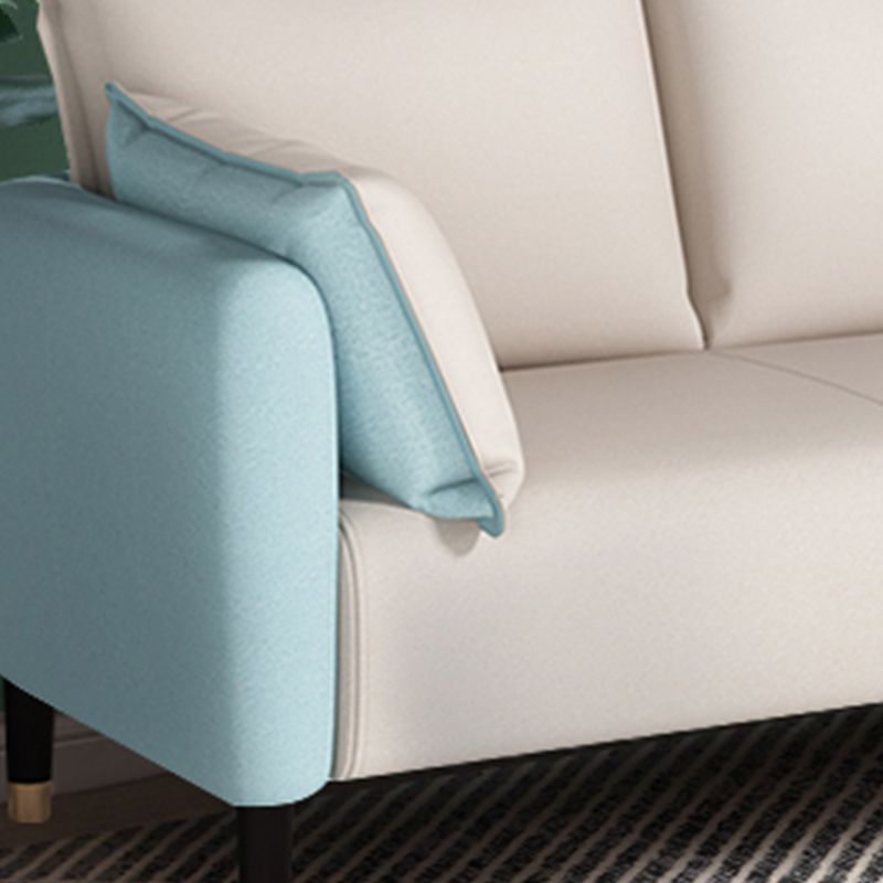 Glam Pillows Square Arm Living Room Faux Leather Standard Seating