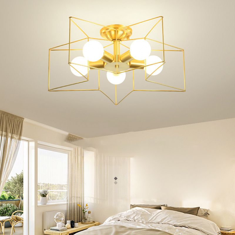 Star Shape Flush Mount Light Fixtures Modern Flush Mount Ceiling Light