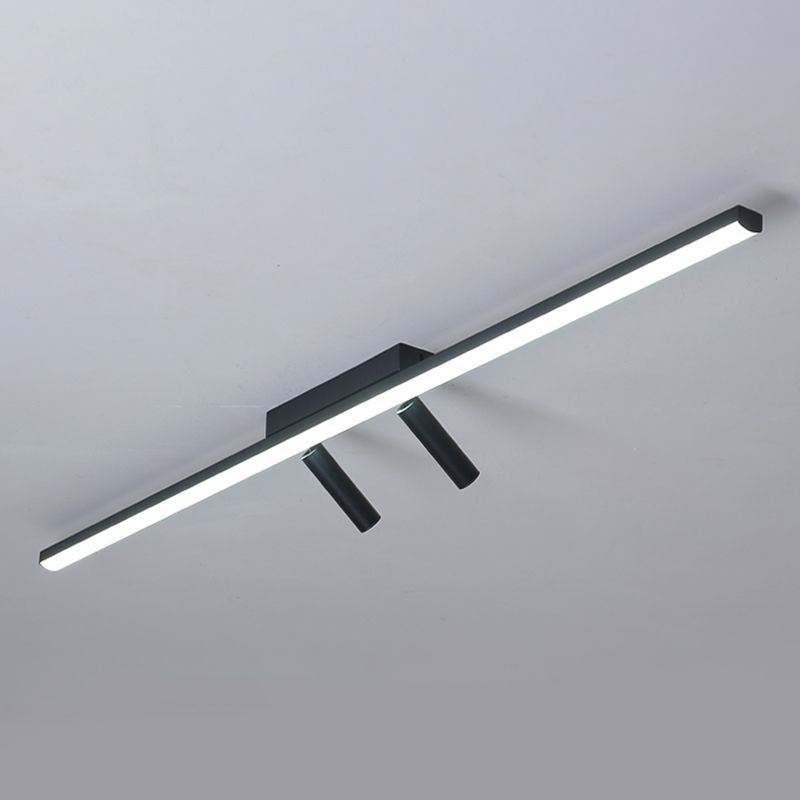 Éclairage encastré semi-LED moderne à 2 lumières pour porche, éclairage linéaire, style concis