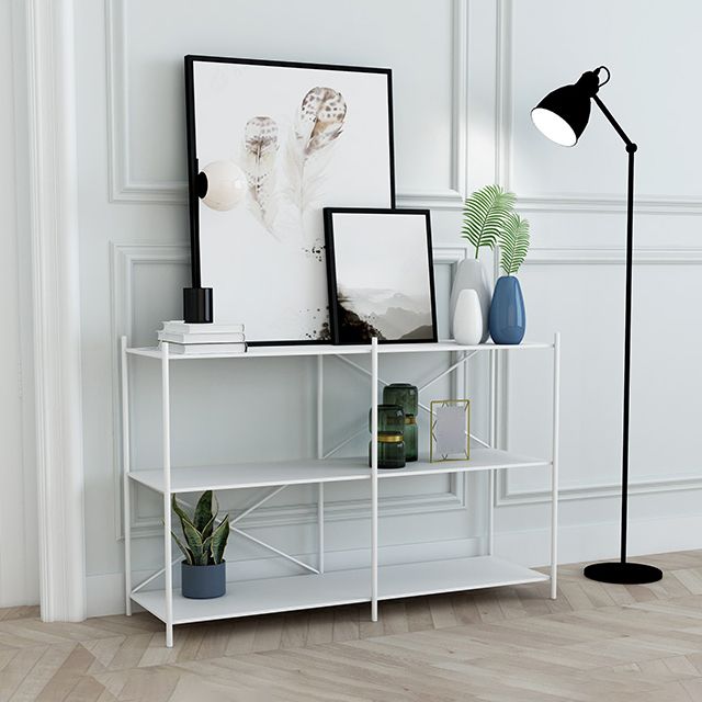 Contemporary Rectangle Accent Table Antique Finish Console Sofa Table