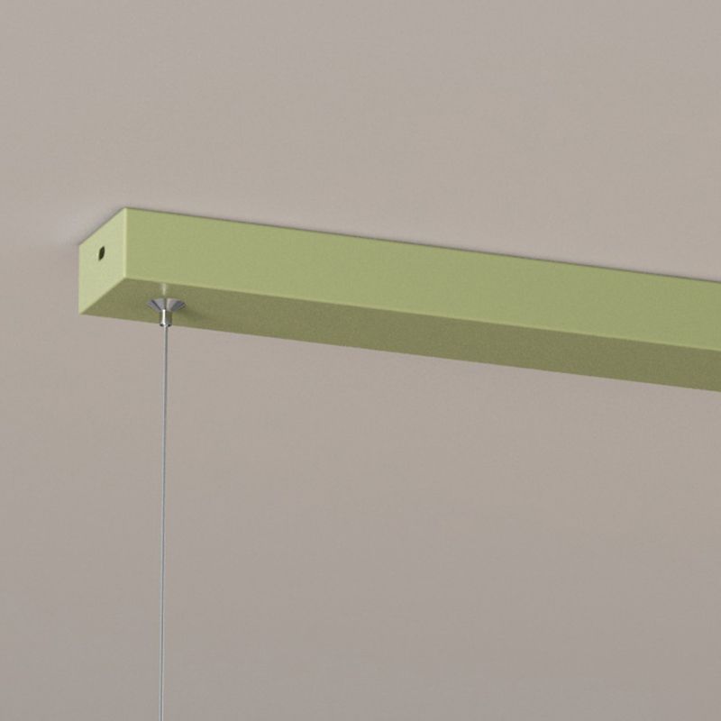 4-Light Green/White Finish Modernism Shaded Statement Kitchen Island Light