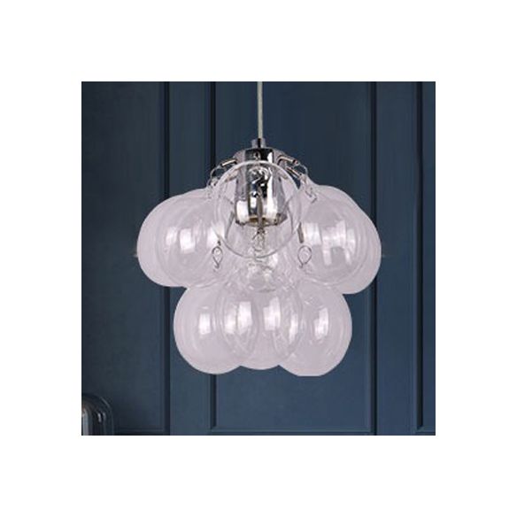 Negozio di stoffa a sospensione in vetro leggero una luce creativa moderna leggera