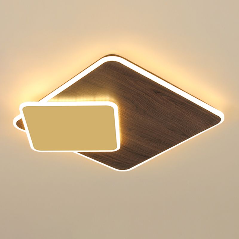 Modern Metal Flush Mount Geometric Shape Ceiling Light with Acrylic Shade for Passage