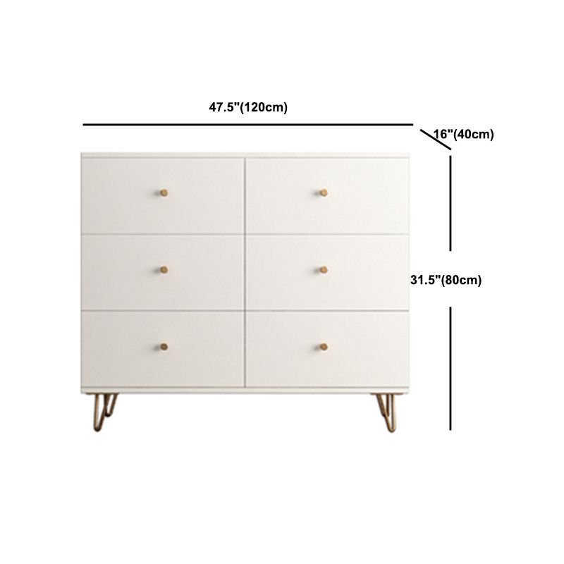 15.74" Wide Modern Accent Chest White Accent Cabinet with Drawers