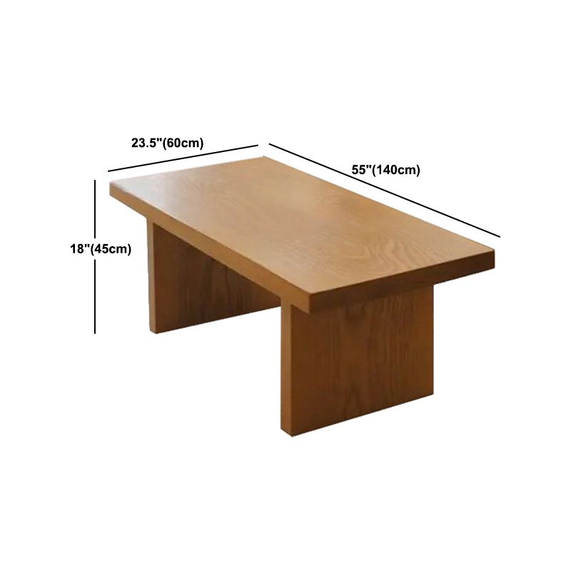 North European Sled Coffee Cocktail Table Wood Coffee or End Table