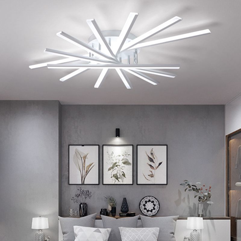 Minimalismo moderno Metal Semi Flush Mount Lighture 7 LE LEACH LED LED SEMI FLUSH PARA SALA