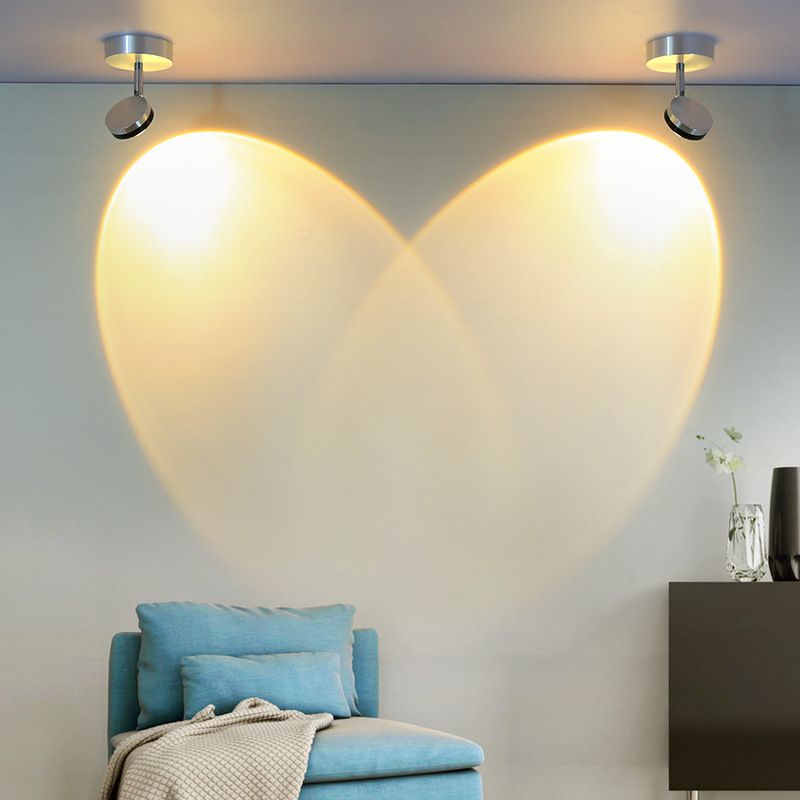 Modern Style Ball Wall Mounted Lamp Metal 1 Light Wall Lighting Ideas in Silver