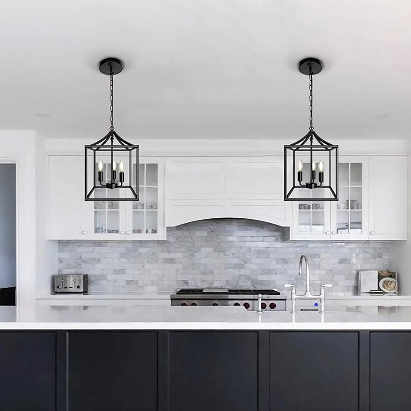 Luz de techo de hierro forjado de hierro forjado de ajuste ajustable de cuadrado industrial para el comedor