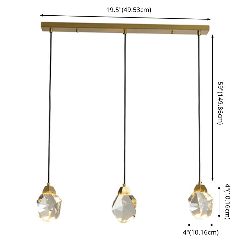 Modern Geometric Pendant Lighting Fixtures Crystal Pendant Lamp