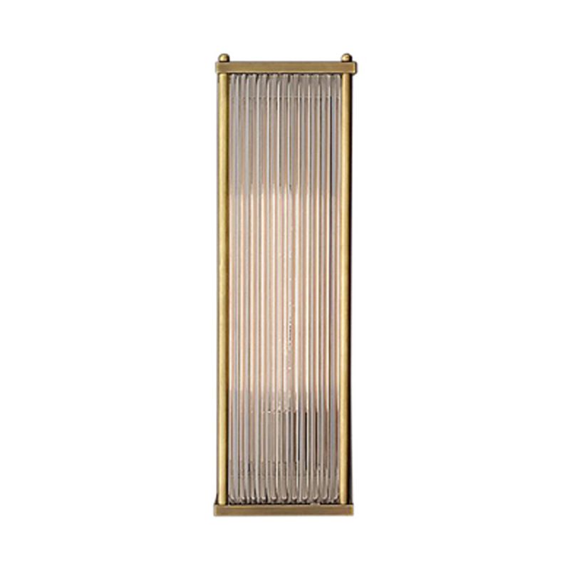 Modern Luxury Wall Lamp Rectangular Metal Wall Light with Crystal Shade