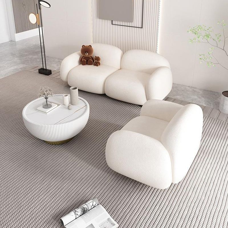 Contemporary Standard Sofa Sewn Pillow Back Sofa for Bonus Room