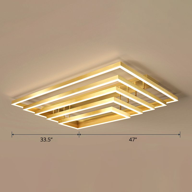 Luz empotrada LED rectangular ajustable, sala de estar de aluminio contemporánea cerca de la luz de techo