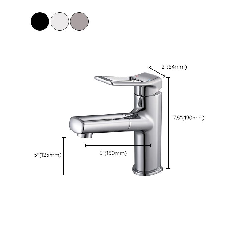 Contemporary Vessel Faucet Copper Single Handle Low Arc Vessel Faucet for Bathroom